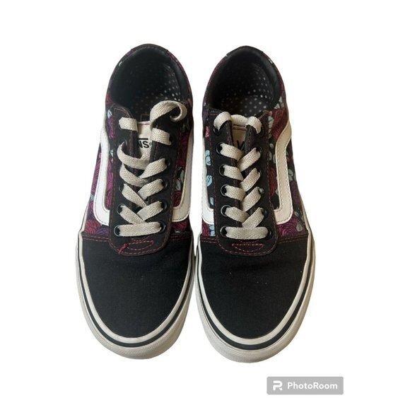 Vans Old Skool Garden Floral Unisex Black Canvas Upper Shoe - Picture 1 of 7